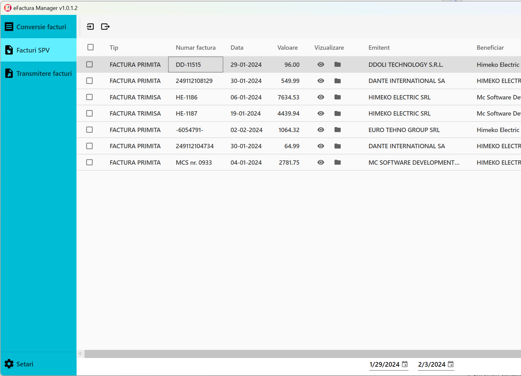 eFactura Manager e-factura pdf